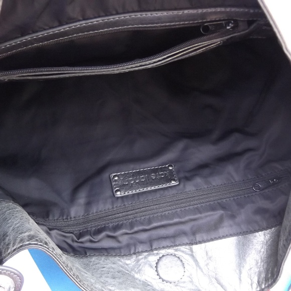 Kate Landry Gunmetal Leather Shoulder Hobo Medium - Picture 7 of 7